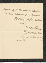 Nachlass Franz Steindachner, Brief von Karl Pittner an Franz Steindachner (04.09.1909), Inv.Nr. 399.01, Seite 3